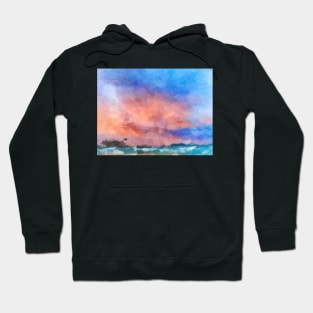 Abstract Cape Cod beach sunset Sandwich, Ma. Hoodie